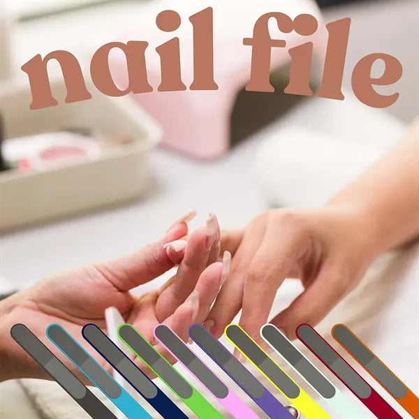 Beauty aid travel portable durable plastic nail file buffer
