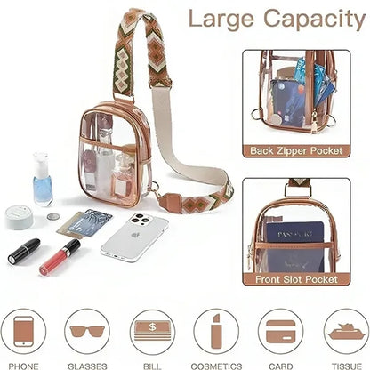 Clear Stadium Crossbody Bag for Women