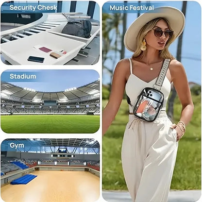 Clear Stadium Crossbody Bag for Women