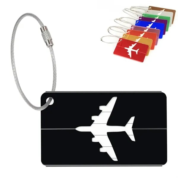 Metal Travel Luggage Tags With Stainless Loop