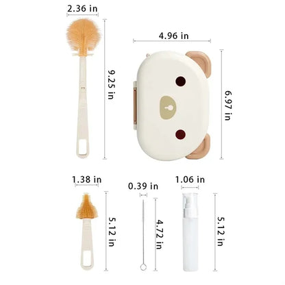 Baby travel essentials portable cleaner bottle brush kit