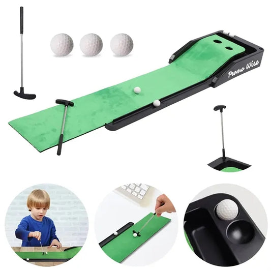 Portable Auto-Return Golf Practice Mat with Non-Slip Base