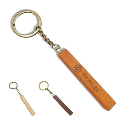 Wedding travel souvenir portable natural wood bar keychain