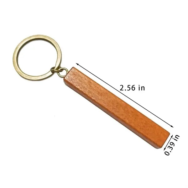 Wedding travel souvenir portable natural wood bar keychain