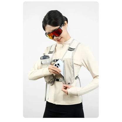 Lightweight Reflective Multi-Pocket Hydration Running Vest