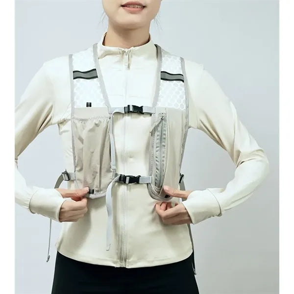 Lightweight Reflective Multi-Pocket Hydration Running Vest