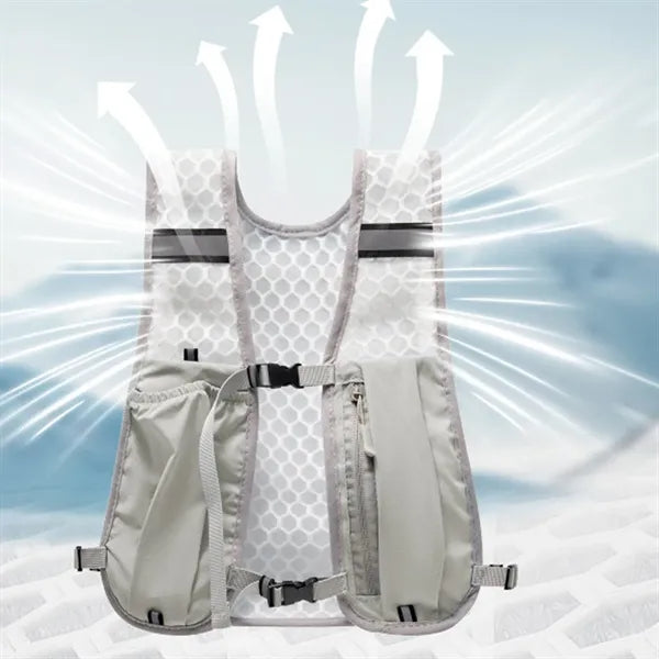 Lightweight Reflective Multi-Pocket Hydration Running Vest