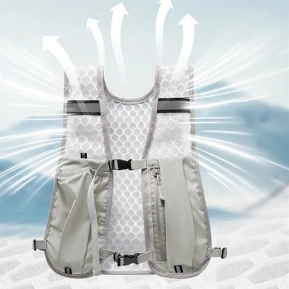 Lightweight Reflective Multi-Pocket Hydration Running Vest