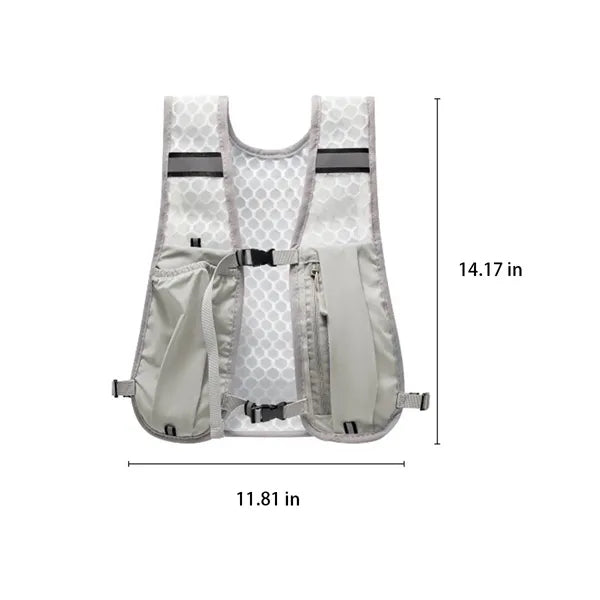 Lightweight Reflective Multi-Pocket Hydration Running Vest
