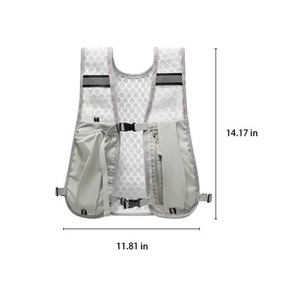 Lightweight Reflective Multi-Pocket Hydration Running Vest