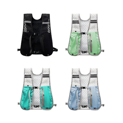 Lightweight Reflective Multi-Pocket Hydration Running Vest
