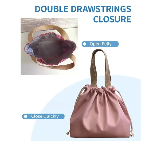 Portable Drawstring Leakproof Lightweight Thermal Lunch Bag