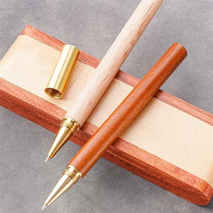 Business writing wooden ballpoint pen gift set with case