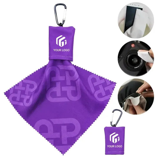 Portable folding microfiber camera glasses cleaning cloth