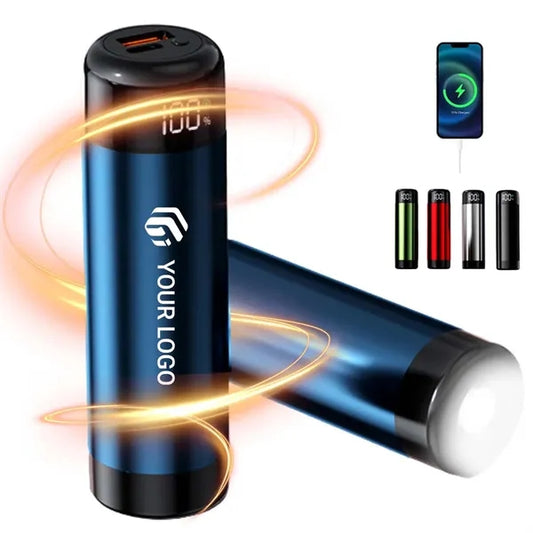 Hunting camping 2in1 power bank hand warmer with flashlight