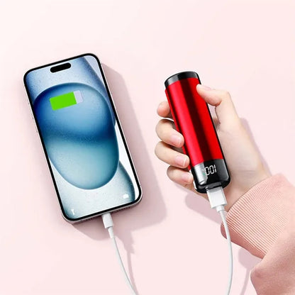 Hunting camping 2in1 power bank hand warmer with flashlight