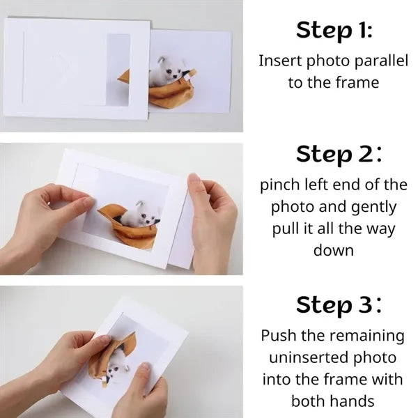 Customizable decor standing paper photo frames with easel