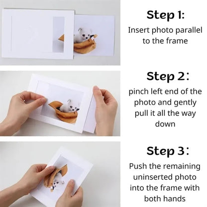 Customizable decor standing paper photo frames with easel