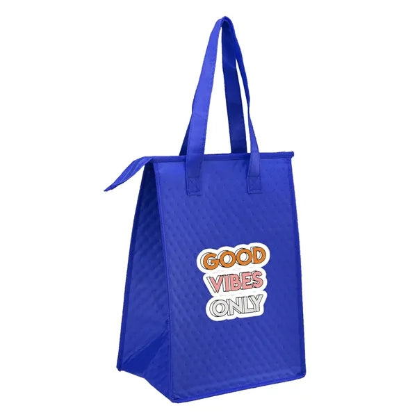Non-Woven Polypropylene Lunch Tote w/ Zipper - 9"W x 13"H x