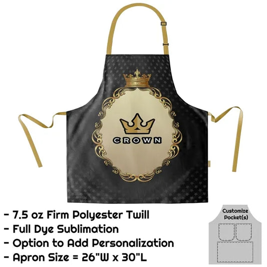 Poly Twill Sublimation Bib Apron - 26"W X 30"L