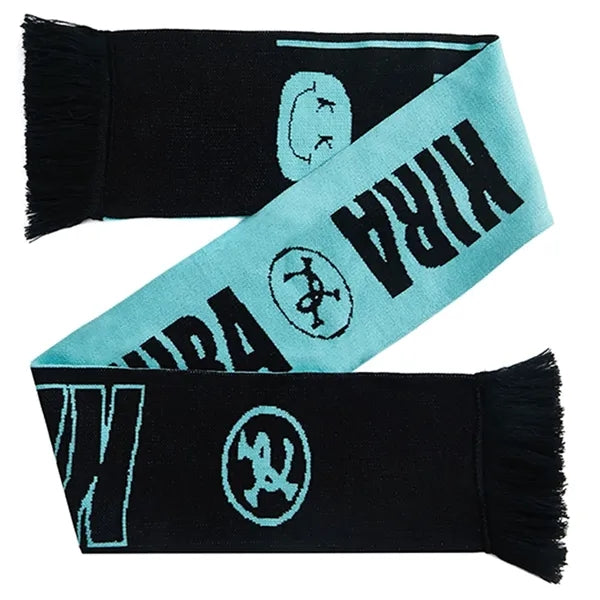 Custom Flat Knit Acrylic Scarf with Tassel - Multiple Sizes