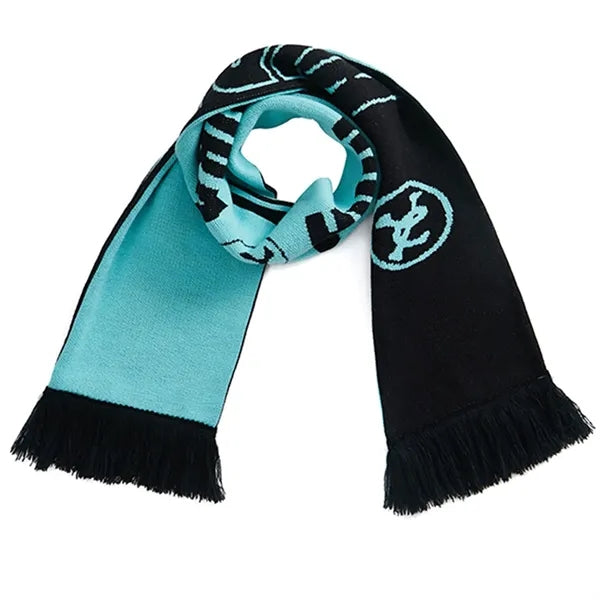 Custom Flat Knit Acrylic Scarf with Tassel - Multiple Sizes