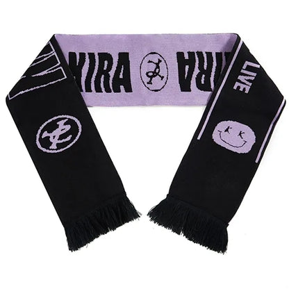 Custom Flat Knit Acrylic Scarf with Tassel - Multiple Sizes