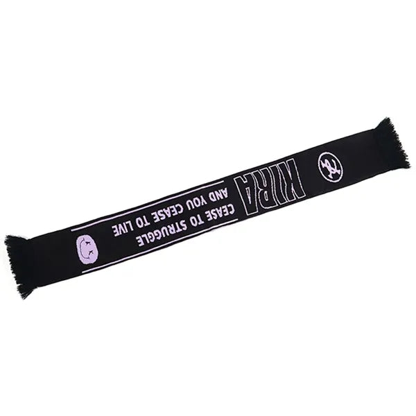 Custom Flat Knit Acrylic Scarf with Tassel - Multiple Sizes