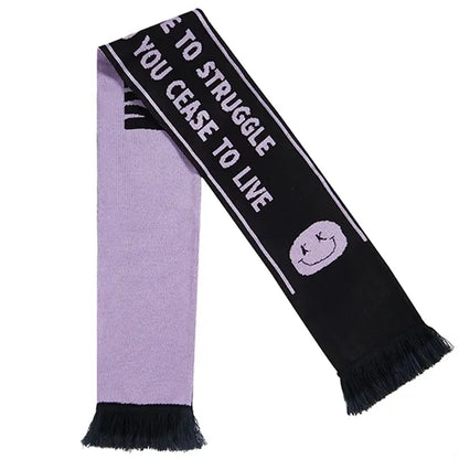 Custom Flat Knit Acrylic Scarf with Tassel - Multiple Sizes