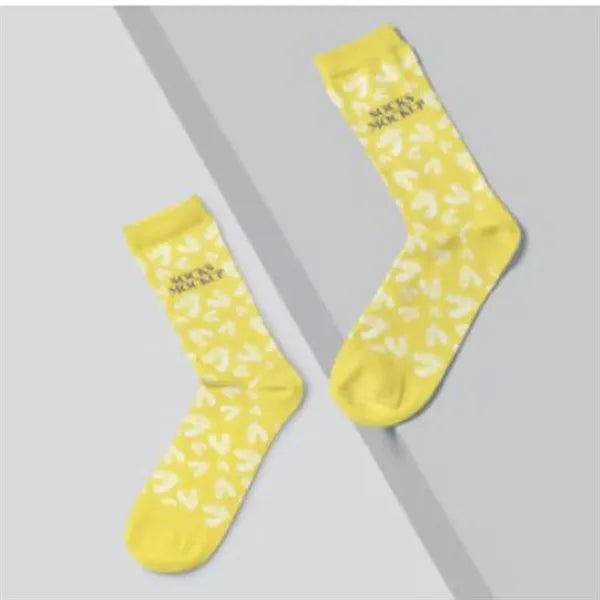 Jacquard Weave Merino Wool Knee-High Socks