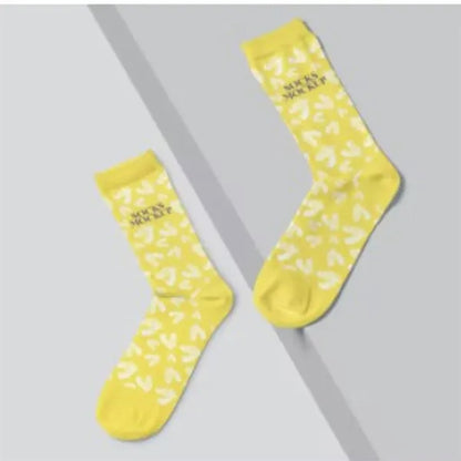 Jacquard Weave Merino Wool Knee-High Socks