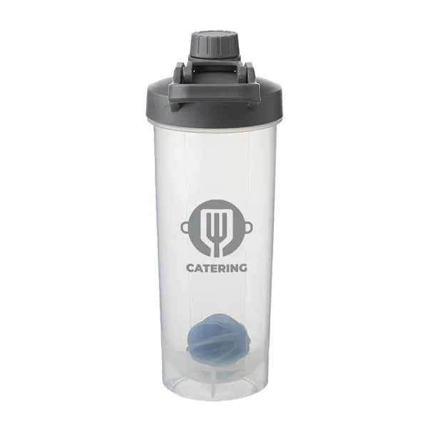Durable Plastic Shaker Bottle with Mixer Handle