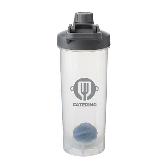 Durable Plastic Shaker Bottle with Mixer Handle