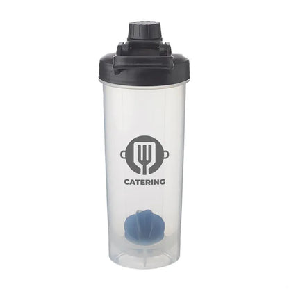 Durable Plastic Shaker Bottle with Mixer Handle