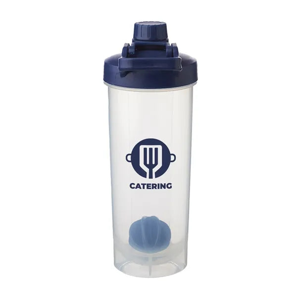 Durable Plastic Shaker Bottle with Mixer Handle