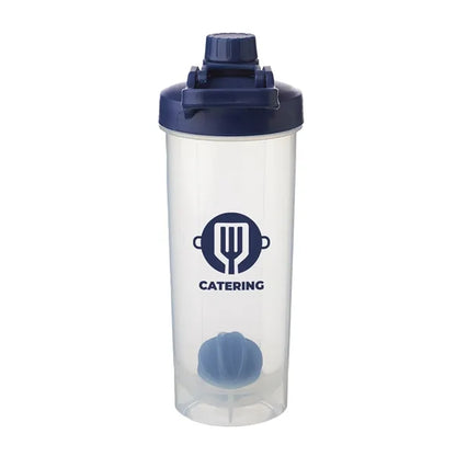 Durable Plastic Shaker Bottle with Mixer Handle