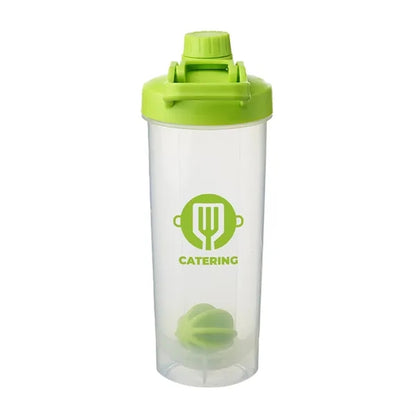 Durable Plastic Shaker Bottle with Mixer Handle