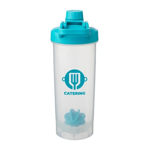 Durable Plastic Shaker Bottle with Mixer Handle