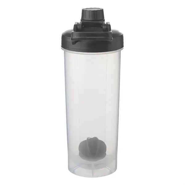 Durable Plastic Shaker Bottle with Mixer Handle