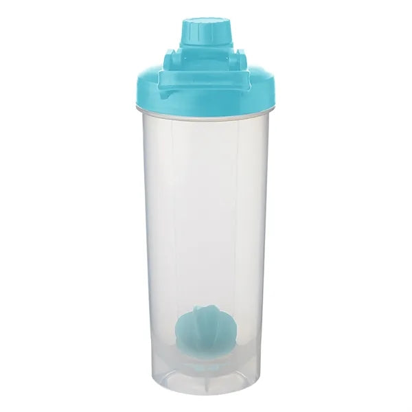 Durable Plastic Shaker Bottle with Mixer Handle