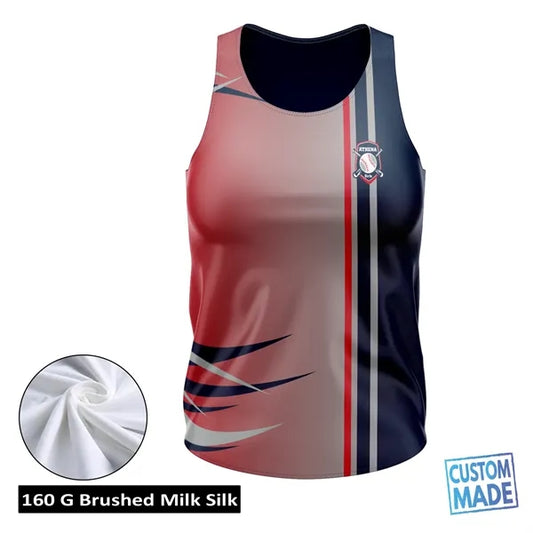 Women's Sublimation Jersey Style Tank Top - 160G Brushed Mil