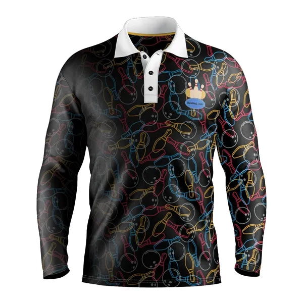 Sublimation Long Sleeve Polo - Performance Mesh Options - Me