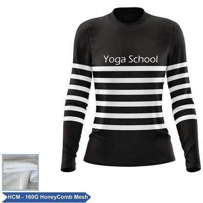 Women's Sublimation Long Sleeve T-Shirt - 160G Honeycomb Mes
