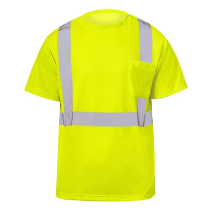VISIPRO Short Sleeve Reflective Safety T-Shirt with Pocket -