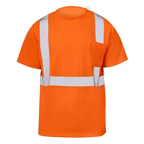VISIPRO Short Sleeve Reflective Safety T-Shirt with Pocket -