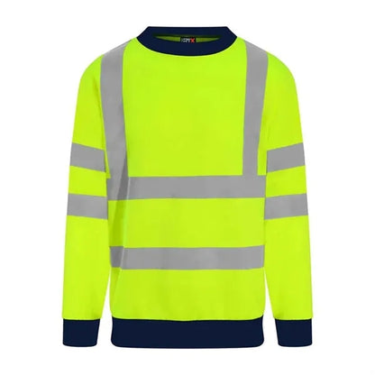 VISIPRO Reflective Safety Sweatshirt with Black Trim - 280G