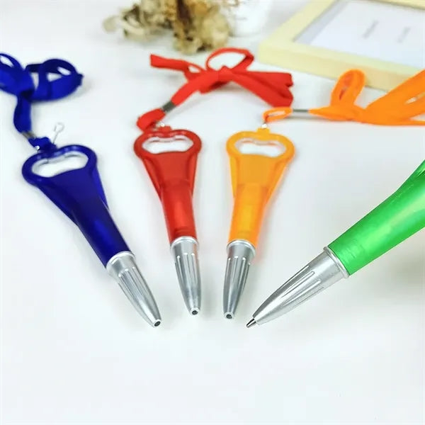 Lanyard Pen With Bottle Opener