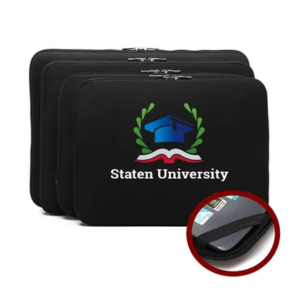 Laptop Sleeve with Full Zip and Elastic Corners - Neoprene