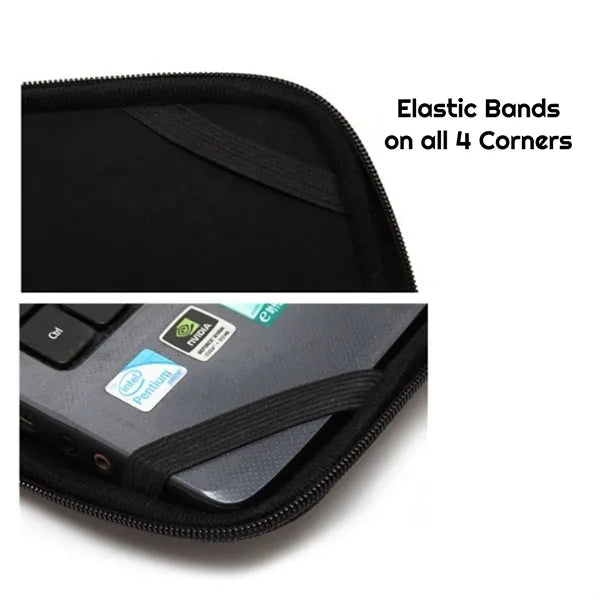 Laptop Sleeve with Full Zip and Elastic Corners - Neoprene