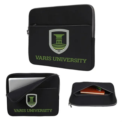 Laptop Sleeve with Zip Closure and Zipped Front Pocket -